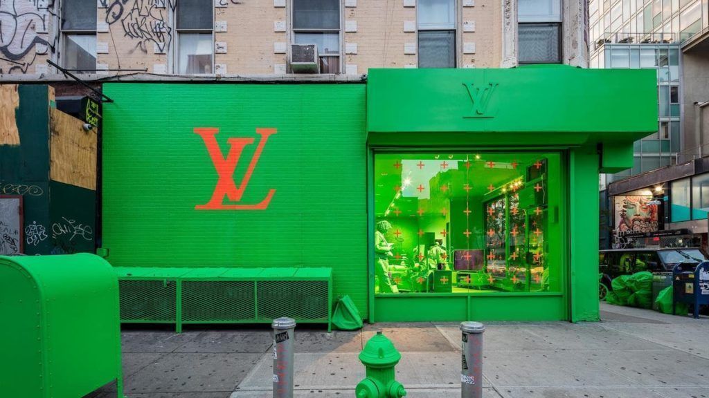 Moscow, Russia - December 1, 2019: Louis Vuitton storefront